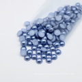 Z15-Med.Sapphire gros dôme dos plat demi perle perles bricolage strass perle bijoux